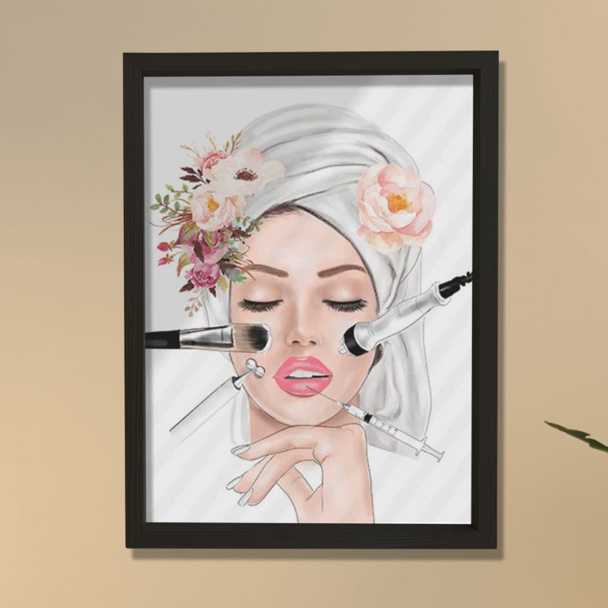 Yüz Bakımları Baskısı, Güzellik Posteri, Güzellik Salonu Dekoru