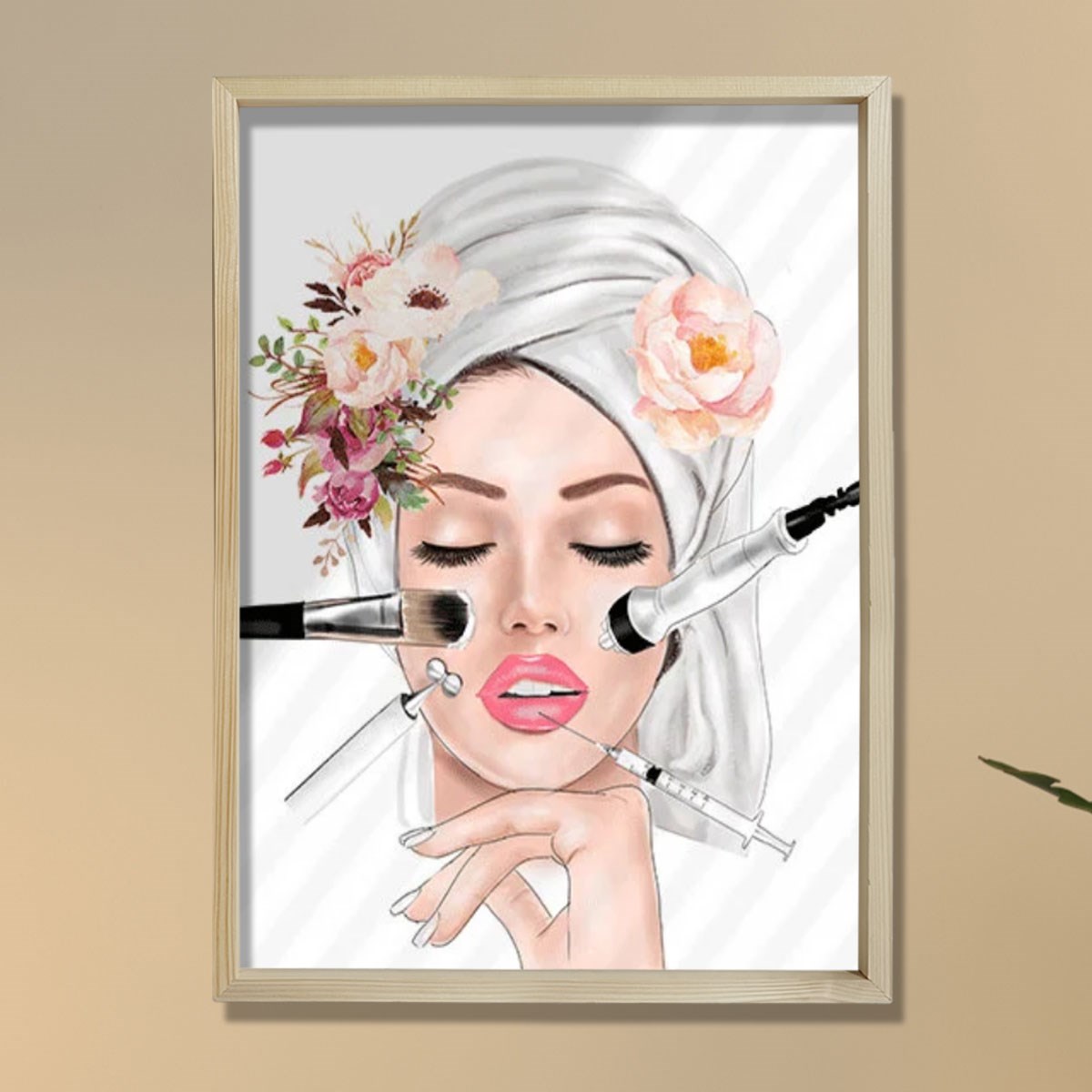 Yüz Bakımları Baskısı, Güzellik Posteri, Güzellik Salonu Dekoru