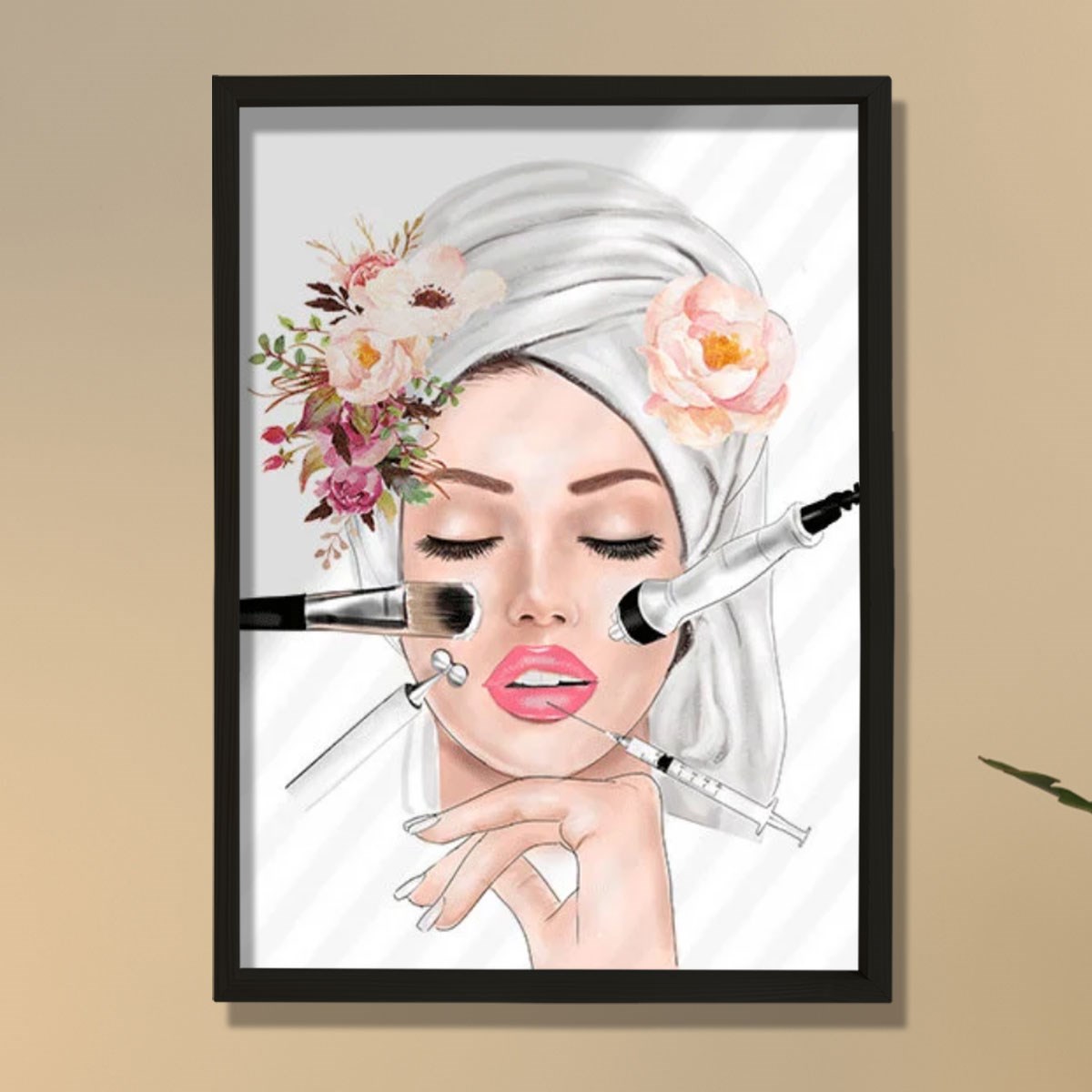 Yüz Bakımları Baskısı, Güzellik Posteri, Güzellik Salonu Dekoru