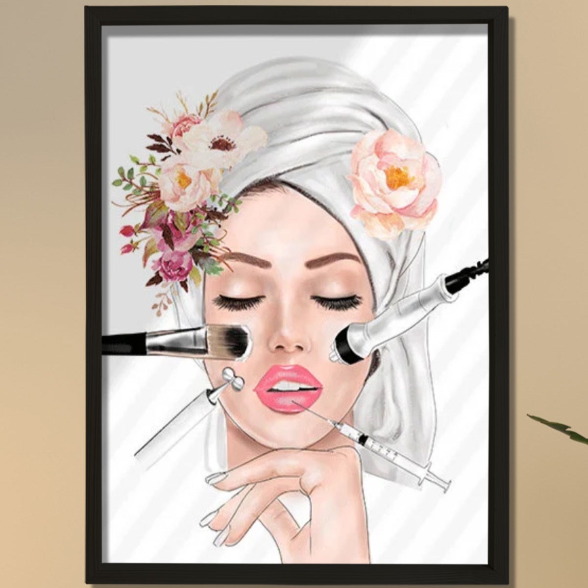 Yüz Bakımları Baskısı, Güzellik Posteri, Güzellik Salonu Dekoru