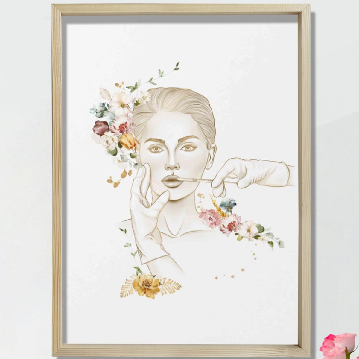 Yüz Dolgu Tedavi Baskısı, Botox Enjeksiyonu, Plastik ve Estetik Cerrahı, Doktor Odası Duvar Tablosu