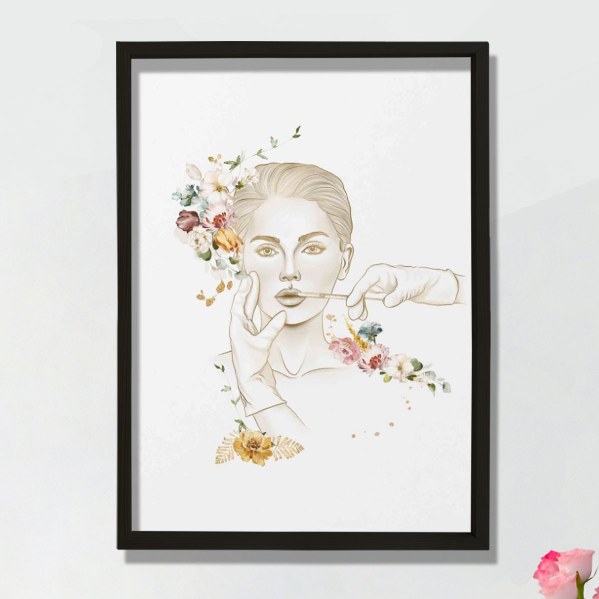 Yüz Dolgu Tedavi Baskısı, Botox Enjeksiyonu, Plastik ve Estetik Cerrahı, Doktor Odası Duvar Tablosu