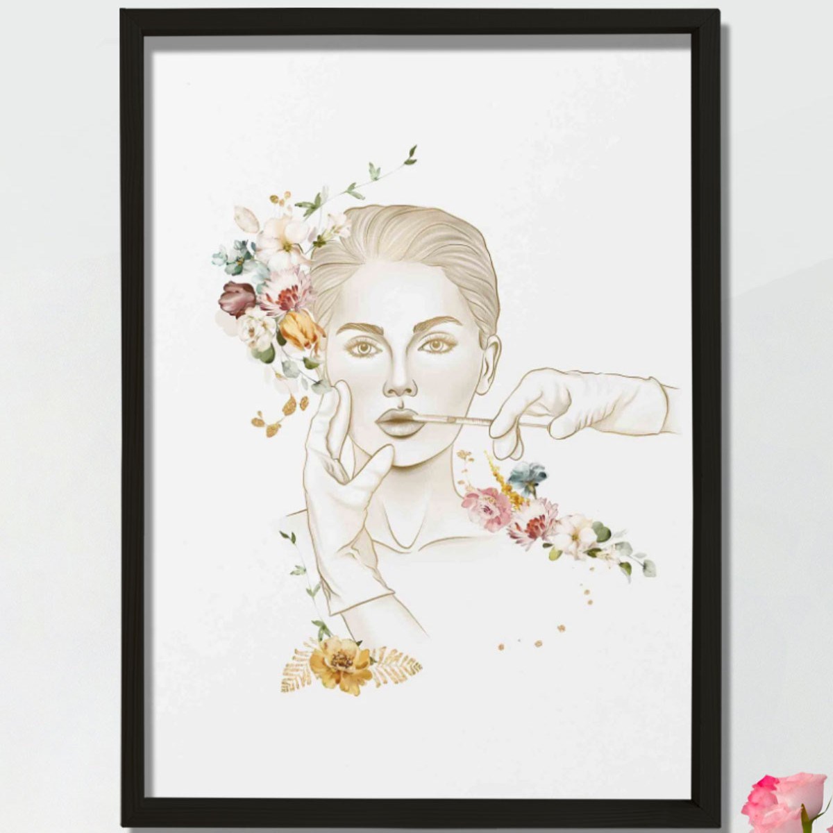 Yüz Dolgu Tedavi Baskısı, Botox Enjeksiyonu, Plastik ve Estetik Cerrahı, Doktor Odası Duvar Tablosu