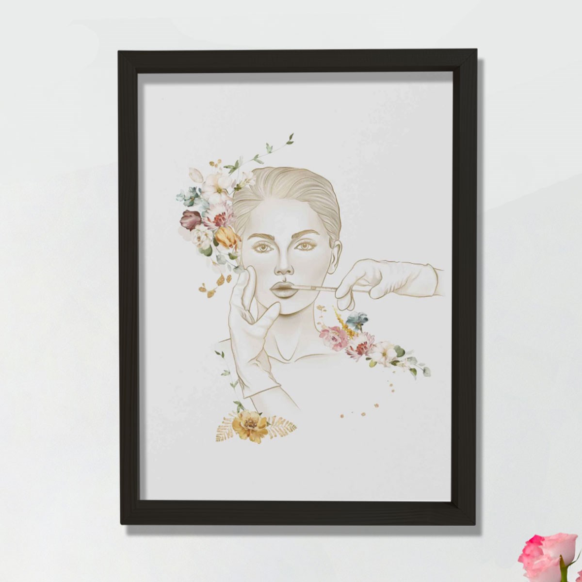 Yüz Dolgu Tedavi Baskısı, Botox Enjeksiyonu, Plastik ve Estetik Cerrahı, Doktor Odası Duvar Tablosu