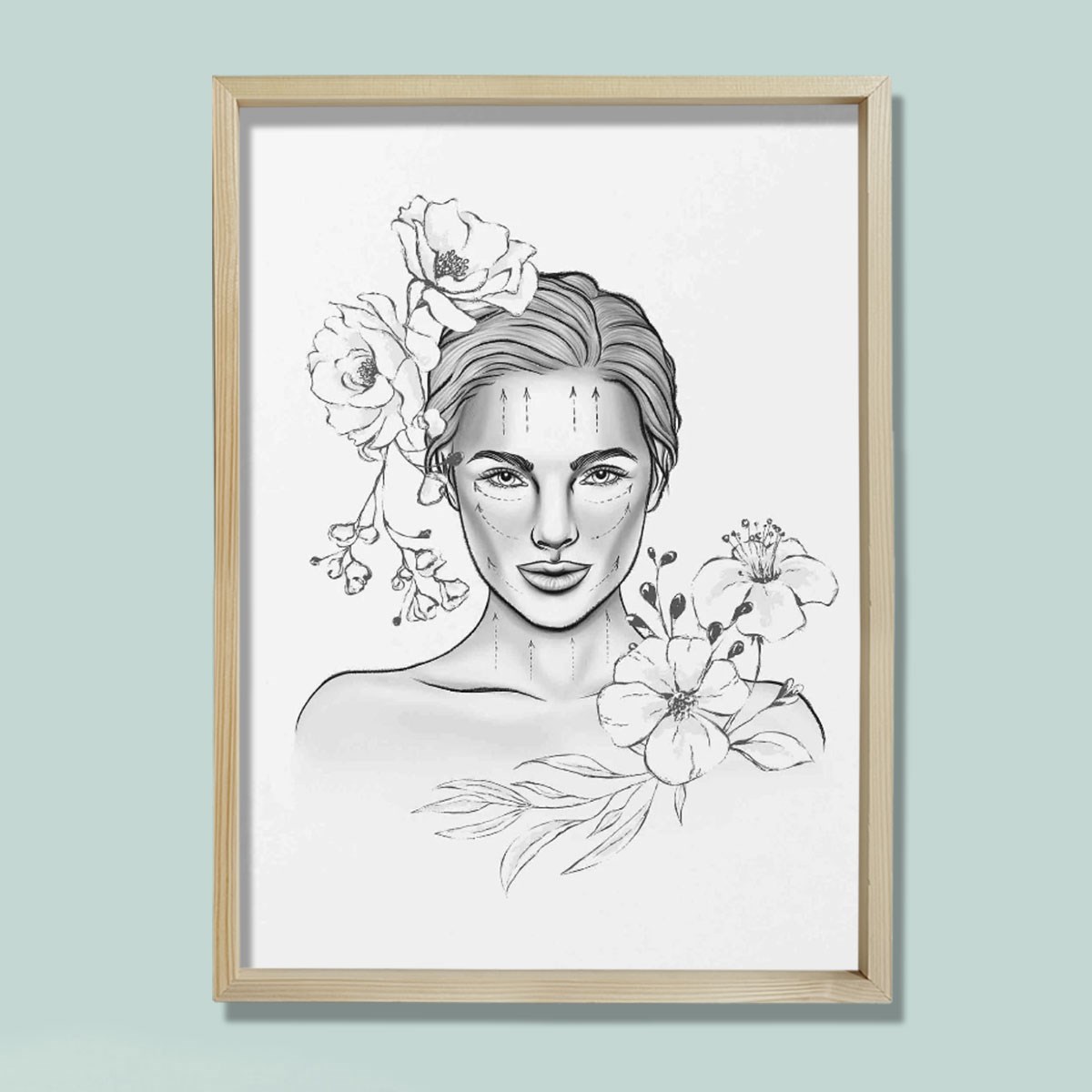 Yüz Germe, Rekonstrüktif Cerrahi, Estetik Cerrahi Sanatı, Doktor Odası Duvar Tablosu