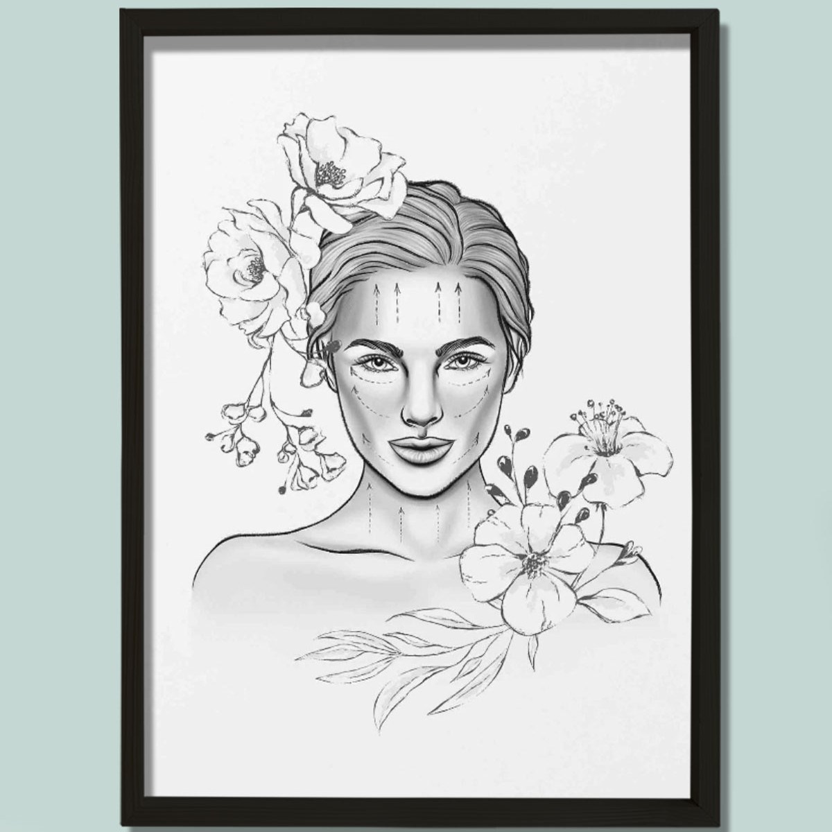 Yüz Germe, Rekonstrüktif Cerrahi, Estetik Cerrahi Sanatı, Doktor Odası Duvar Tablosu