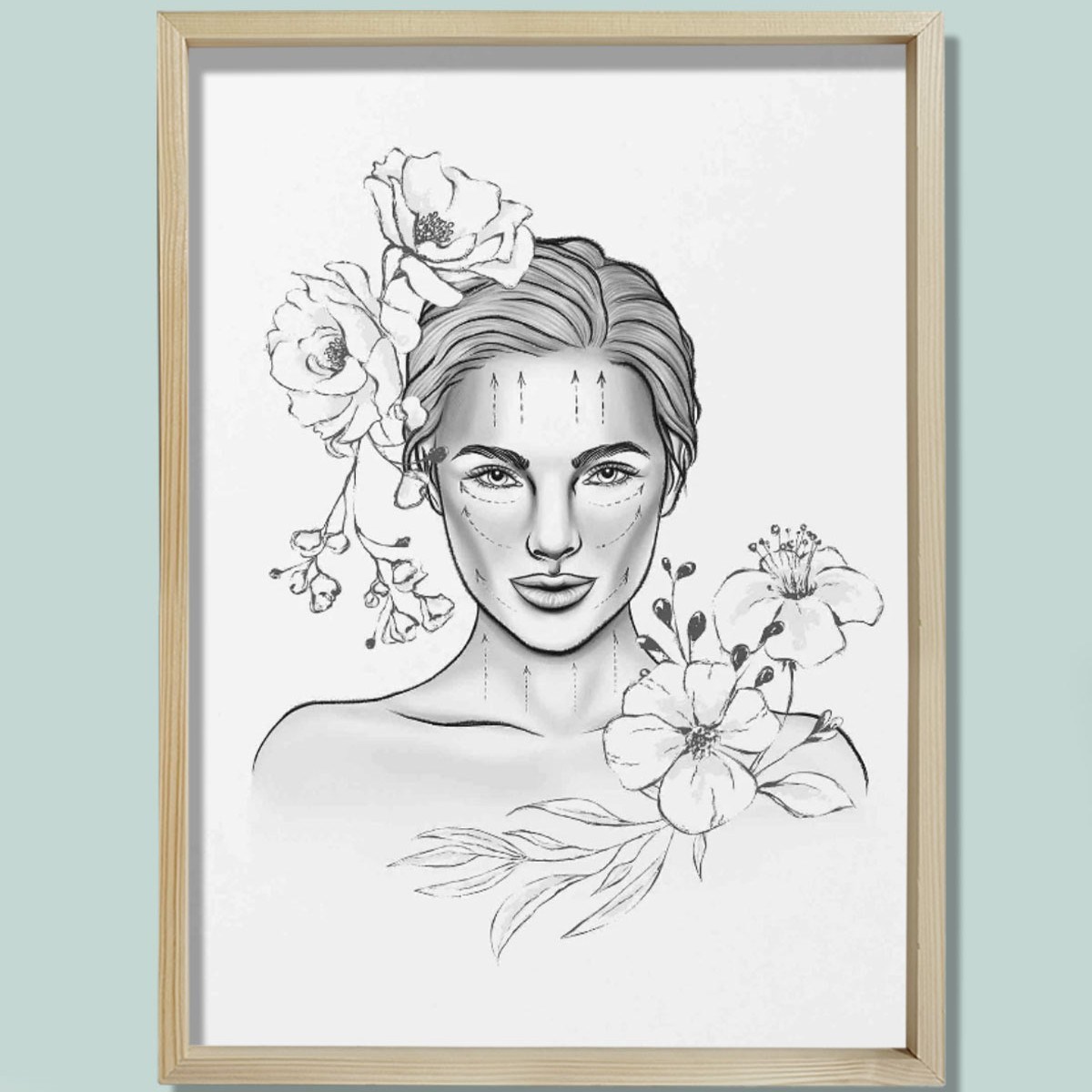 Yüz Germe, Rekonstrüktif Cerrahi, Estetik Cerrahi Sanatı, Doktor Odası Duvar Tablosu