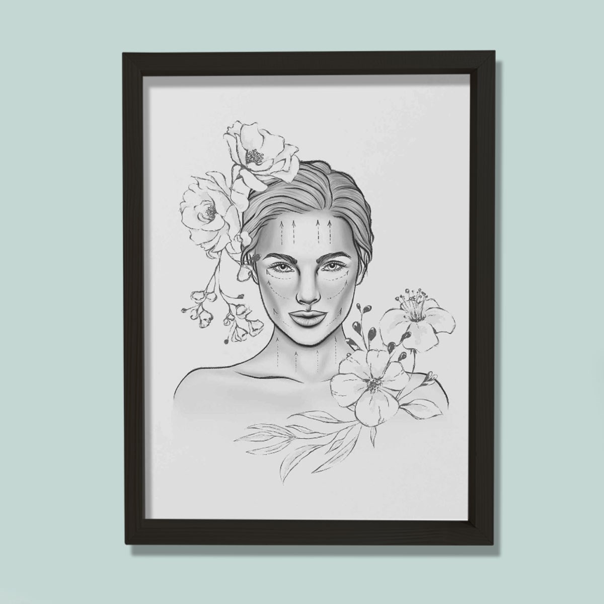 Yüz Germe, Rekonstrüktif Cerrahi, Estetik Cerrahi Sanatı, Doktor Odası Duvar Tablosu