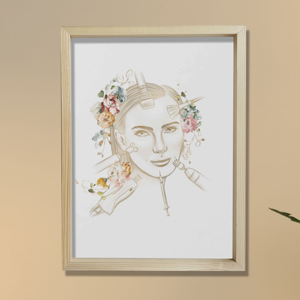 Yüz İşlemleri, Fraxel Lazer, Botox, Dolgu,Plastik ve Estetik Cerrahı, Doktor Odası Duvar Tablosu