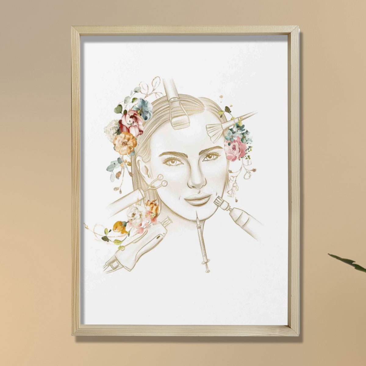 Yüz İşlemleri, Fraxel Lazer, Botox, Dolgu,Plastik ve Estetik Cerrahı, Doktor Odası Duvar Tablosu