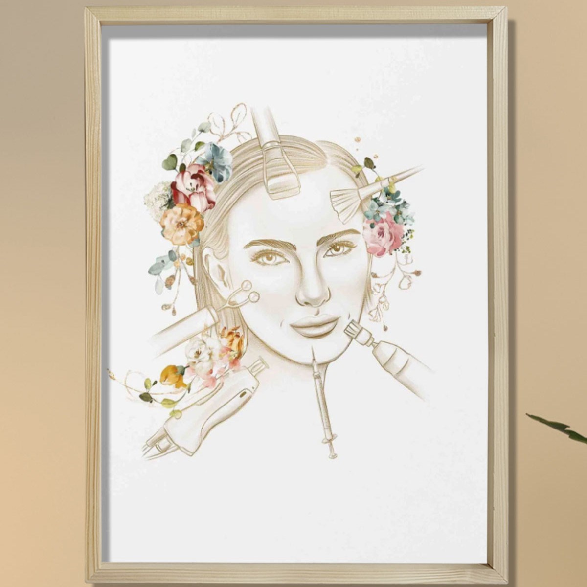 Yüz İşlemleri, Fraxel Lazer, Botox, Dolgu,Plastik ve Estetik Cerrahı, Doktor Odası Duvar Tablosu