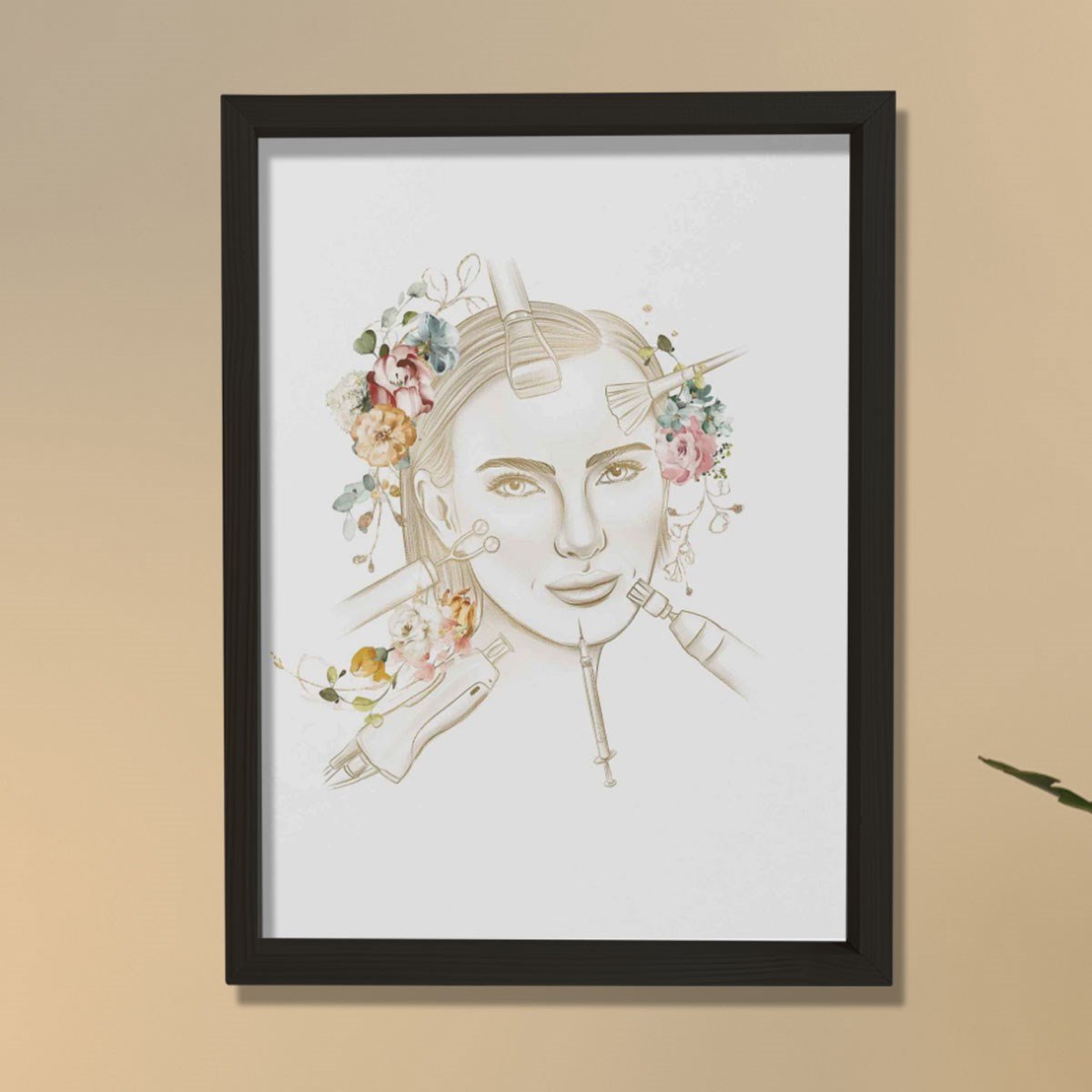 Yüz İşlemleri, Fraxel Lazer, Botox, Dolgu,Plastik ve Estetik Cerrahı, Doktor Odası Duvar Tablosu