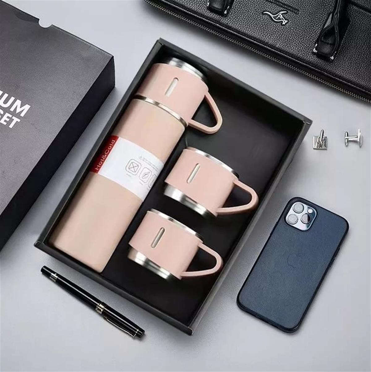 ÇELİK TERMOS SET 500 ML