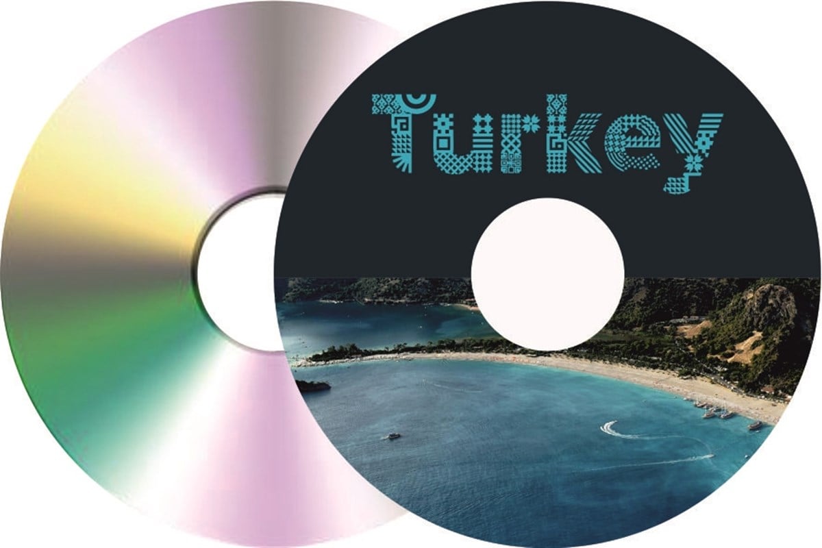 Sticker (Etiket) Baskılı CD-R, 100 adet