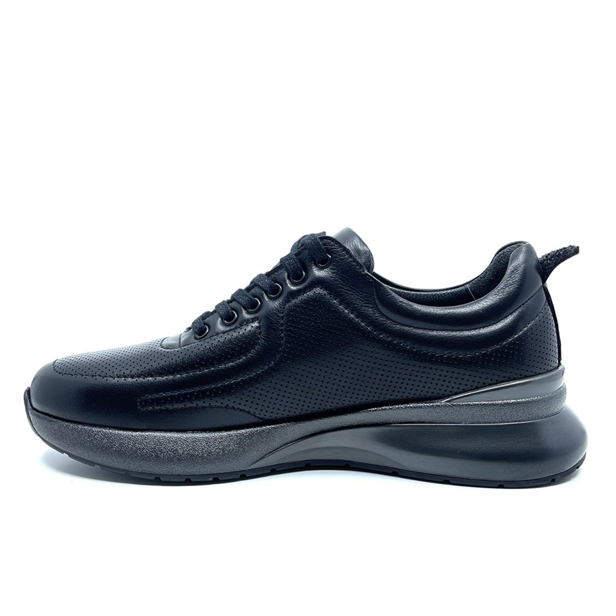 Fosco Erkek Sneaker Spor Ayakkabı Siyah Hakiki Deri 2725 306