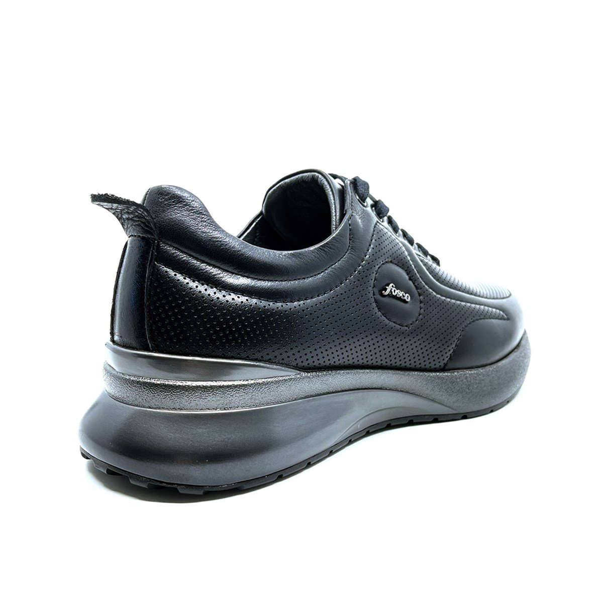Fosco Erkek Sneaker Spor Ayakkabı Siyah Hakiki Deri 2725 306
