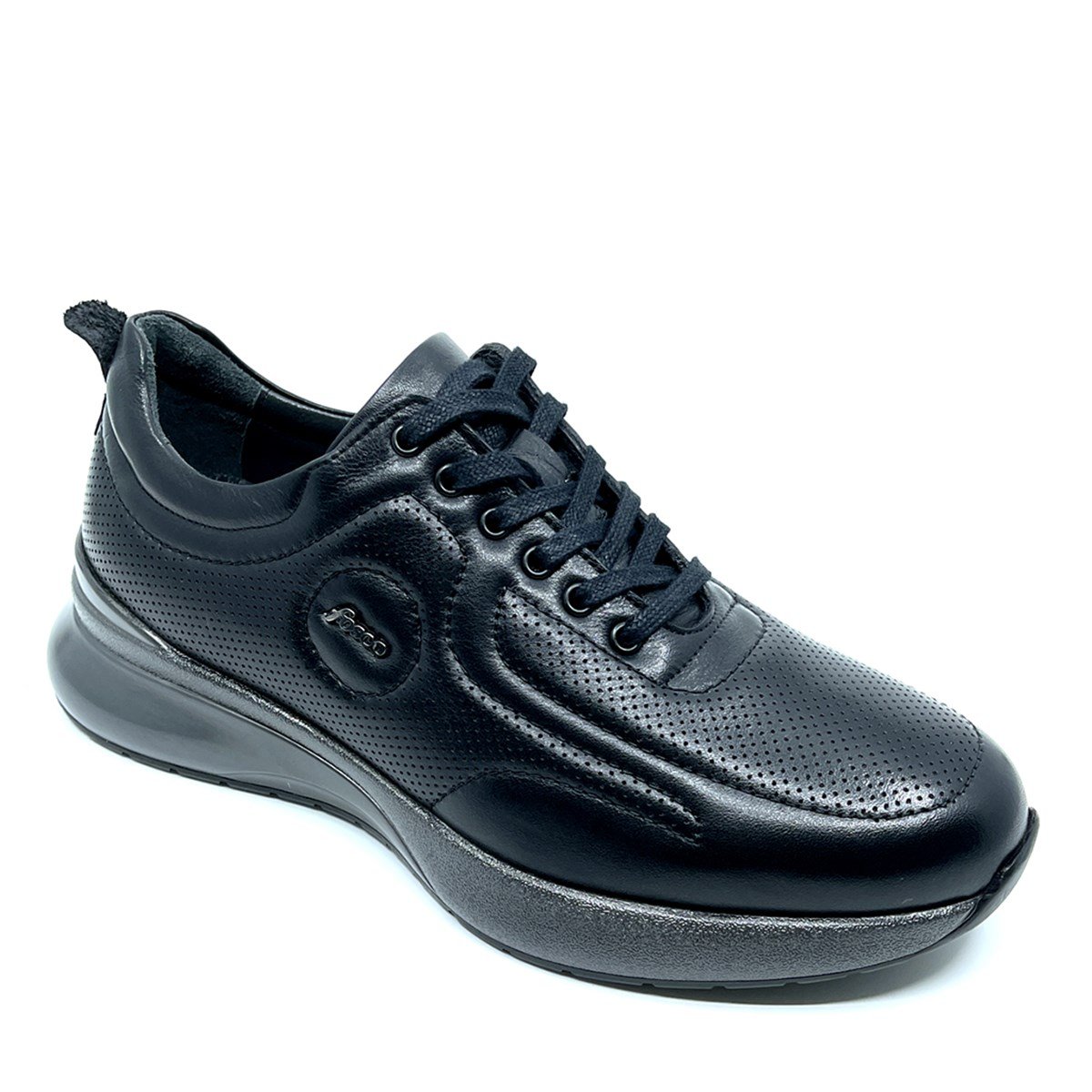 Fosco Erkek Sneaker Spor Ayakkabı Siyah Hakiki Deri 2725 306