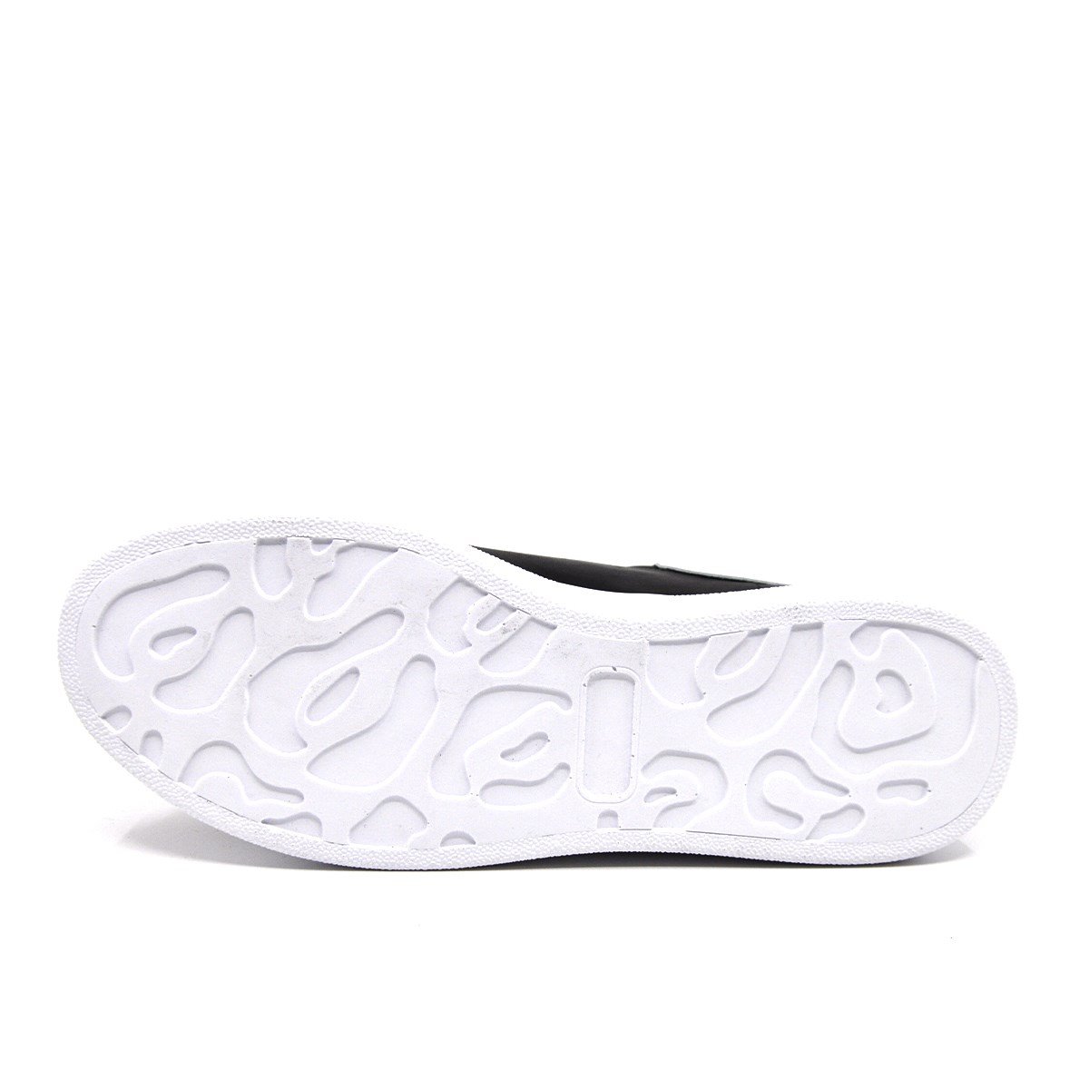 Fosco Hakiki Deri Erkek Sneaker Ayakkabı Siyah Beyaz 9838