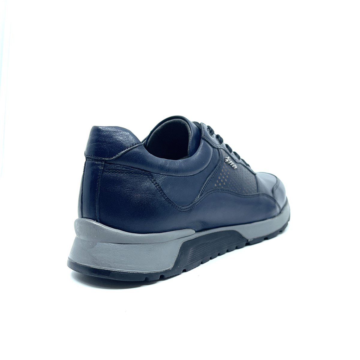 Fosco Hakiki Deri Lacivert Sneaker Erkek Ayakkabı 2721 305
