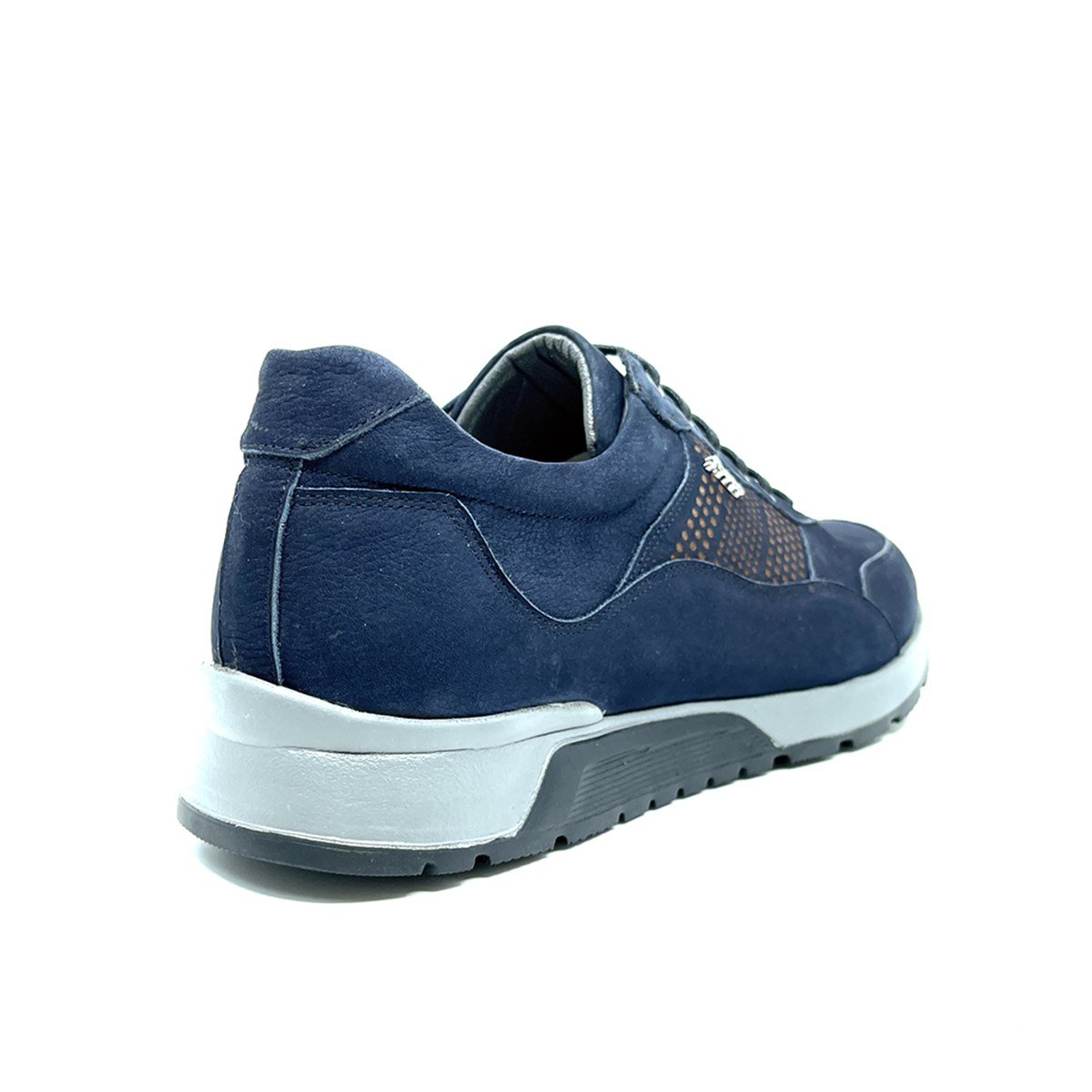 Fosco Hakiki Deri Nubuk Lacivert Sneaker Erkek Ayakkabı 2721 49