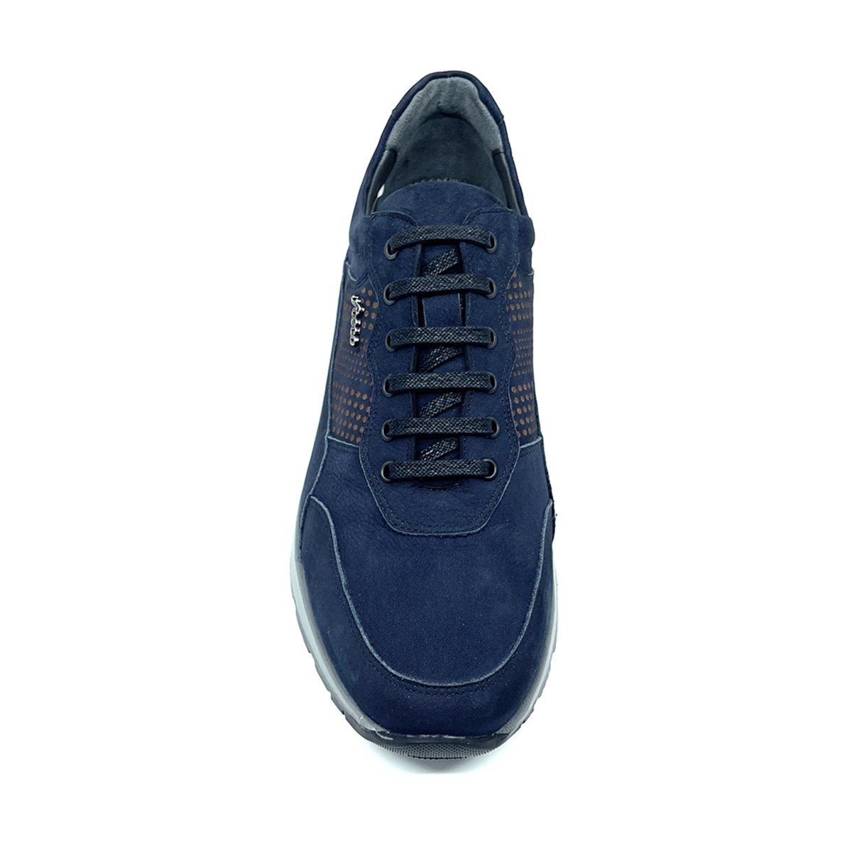 Fosco Hakiki Deri Nubuk Lacivert Sneaker Erkek Ayakkabı 2721 49