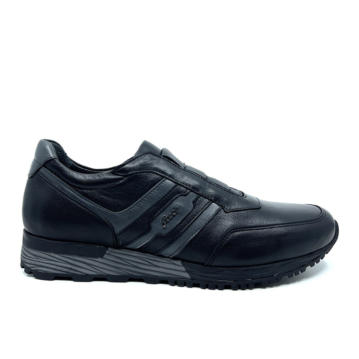 Fosco Hakiki Deri Siyah Sneaker Erkek Ayakkabı 2544 306 313 