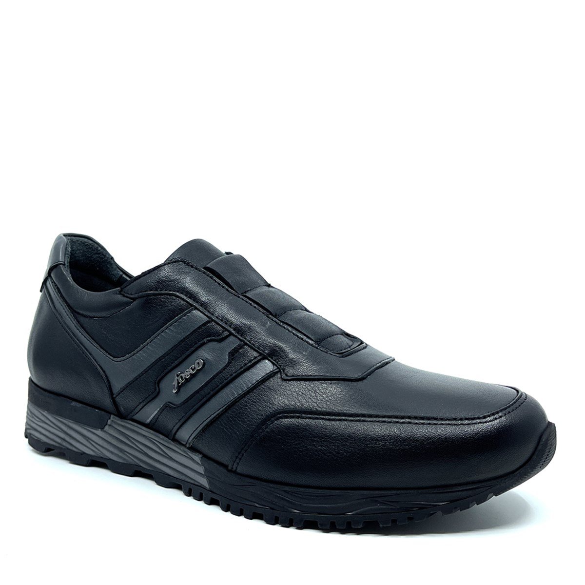 Fosco Hakiki Deri Siyah Sneaker Erkek Ayakkabı 2544 306 313 