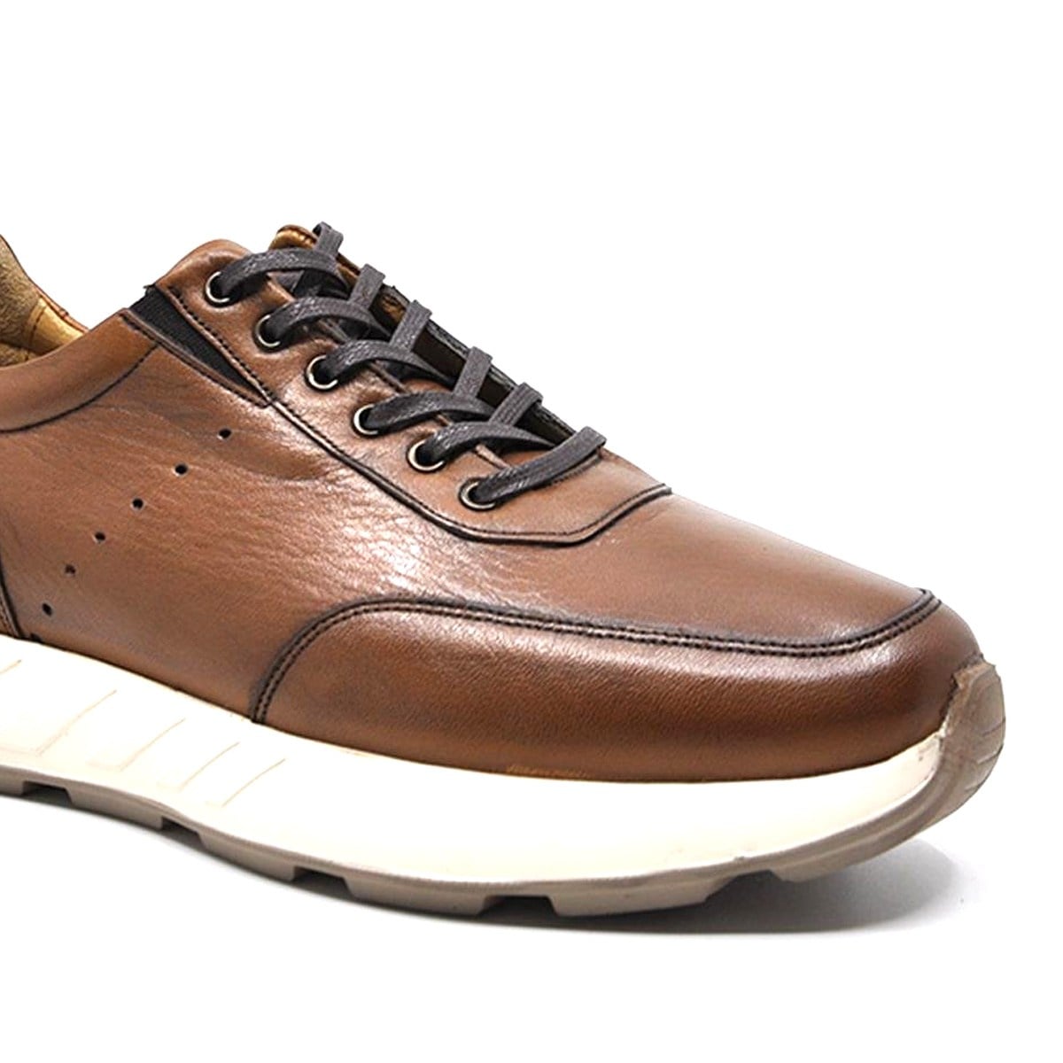 Fosco Hakiki Deri Sneaker Erkek Ayakkabı Taba 3218 686