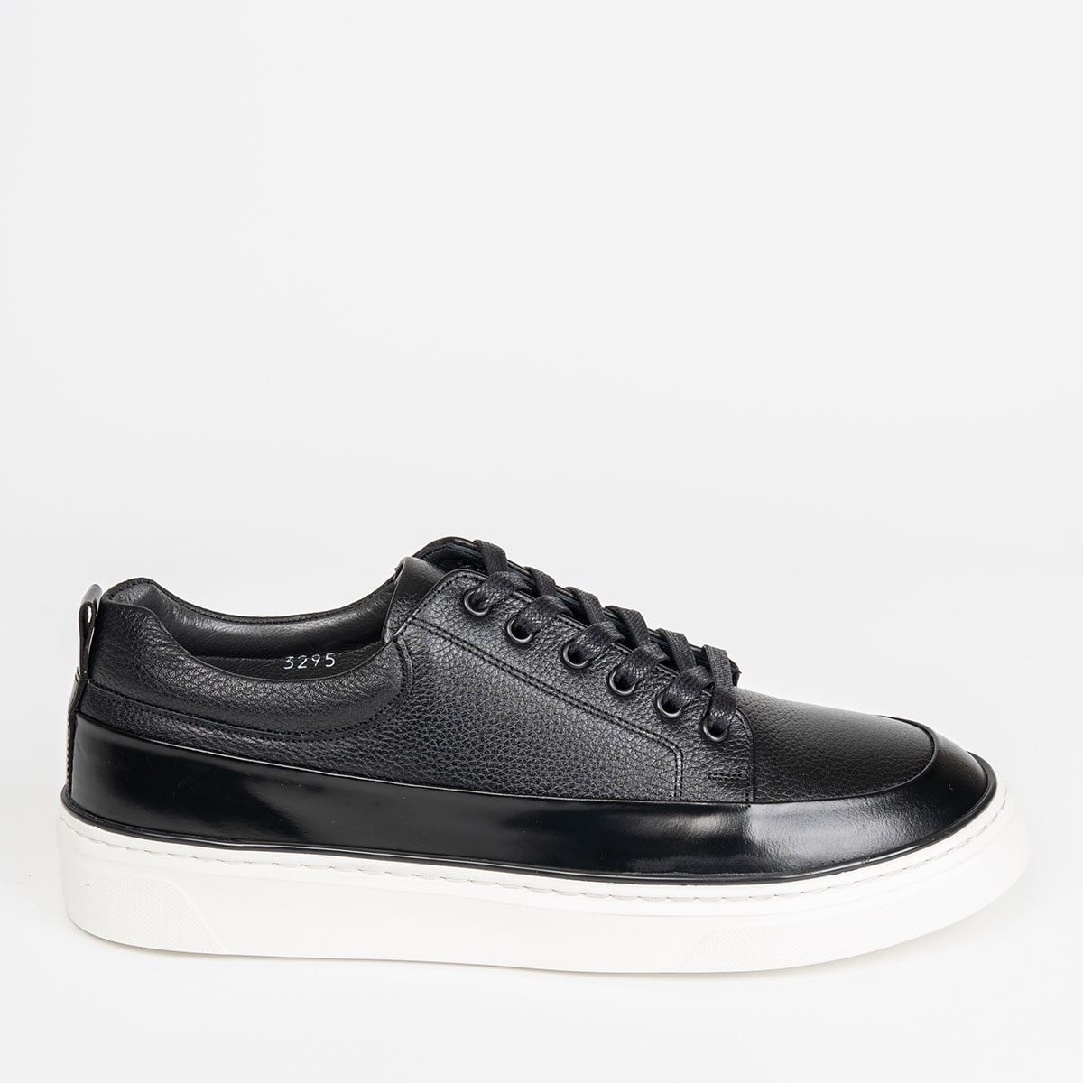 Fosco Hakiki Deri Sneaker Erkek Ayakkabı Siyah 3295 300 903