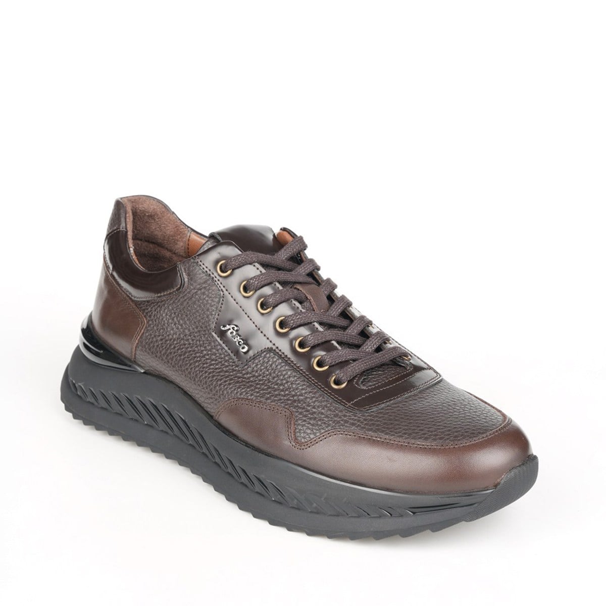 Fosco Hakiki Deri Sneaker Erkek Ayakkabı Kahverengi 3319 42 553 962