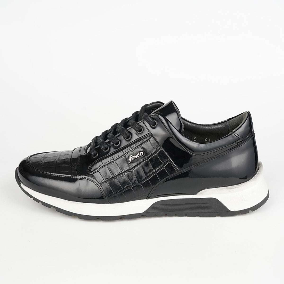 Fosco Rugan Deri Siyah Erkek Sneaker Ayakkabı 2515 430 888