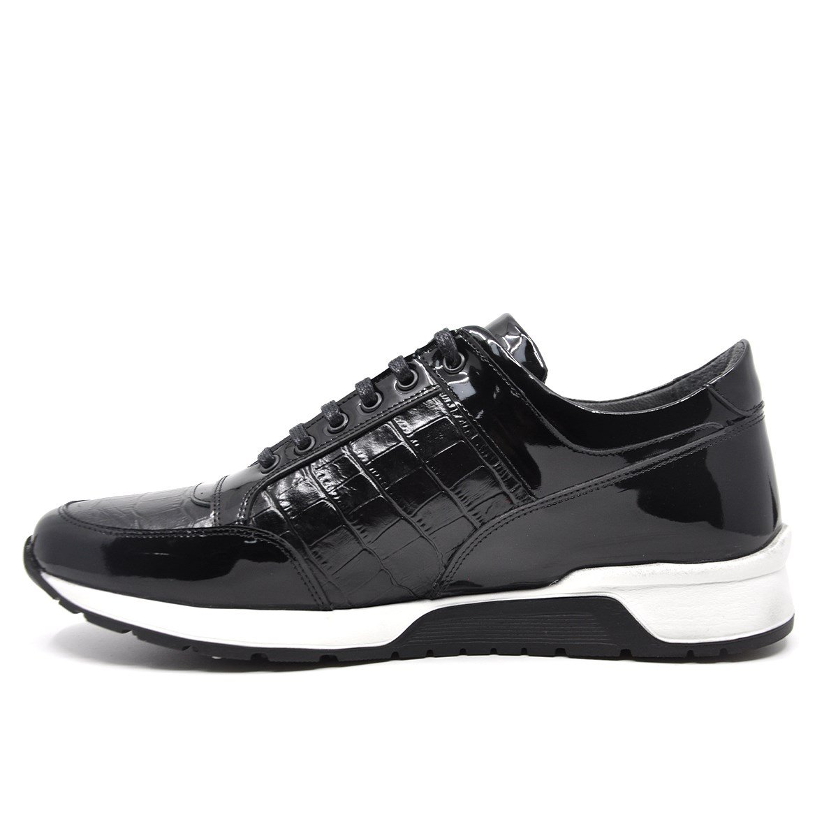 Fosco Rugan Deri Siyah Erkek Sneaker Ayakkabı 2515 430 888