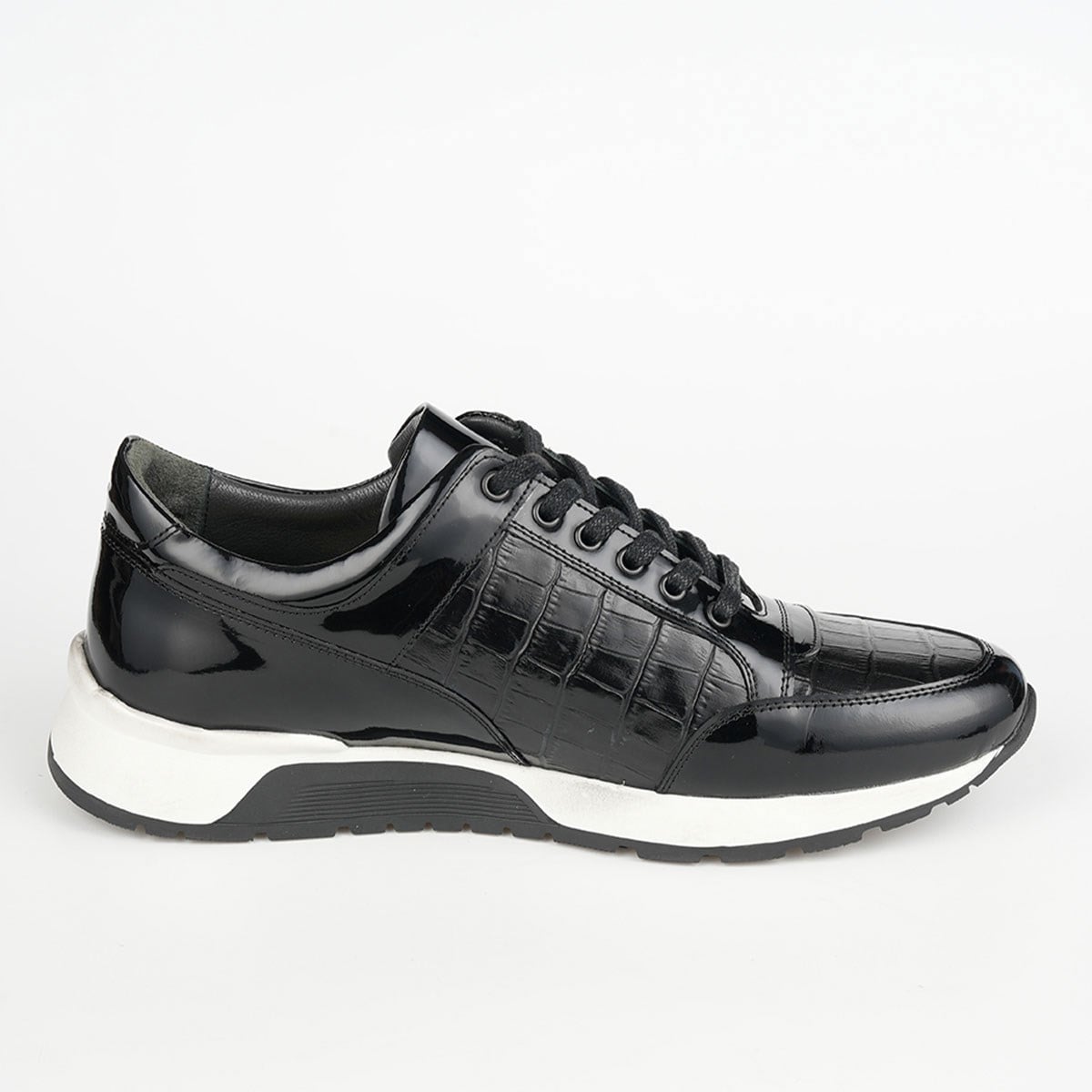 Fosco Rugan Deri Siyah Erkek Sneaker Ayakkabı 2515 430 888