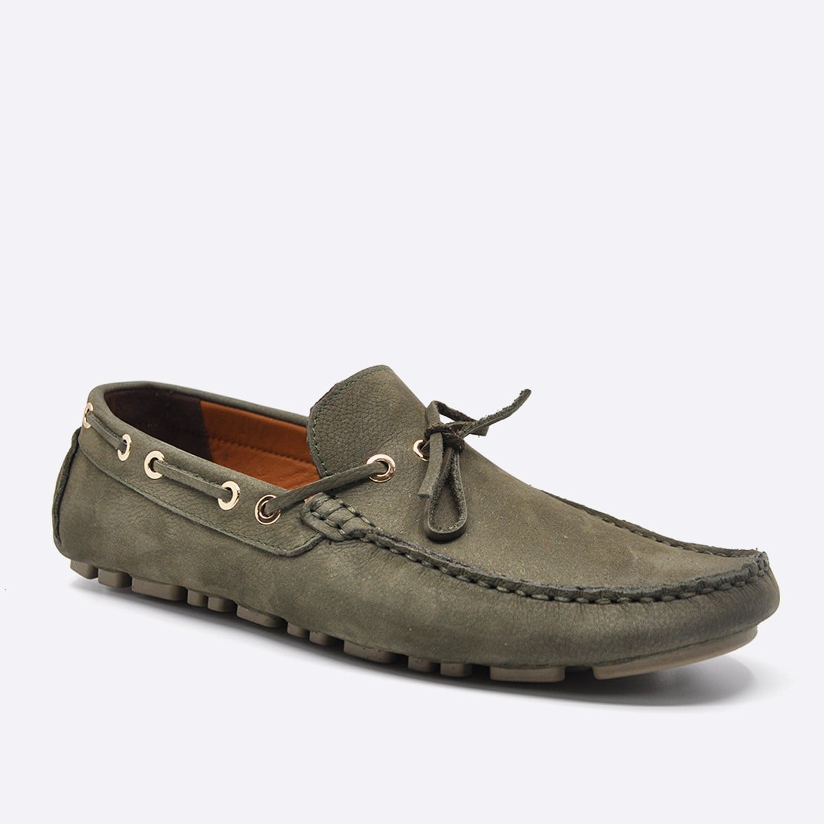 Fosco Yazlık Loafer Erkek Ayakkabı Nubuk Haki 9845