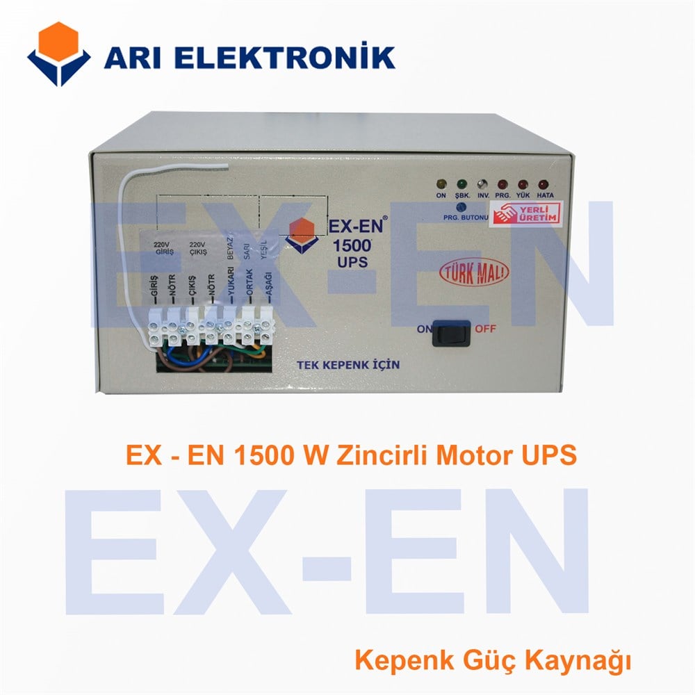1500W Zincirli Motorlar için Kepenk UPS