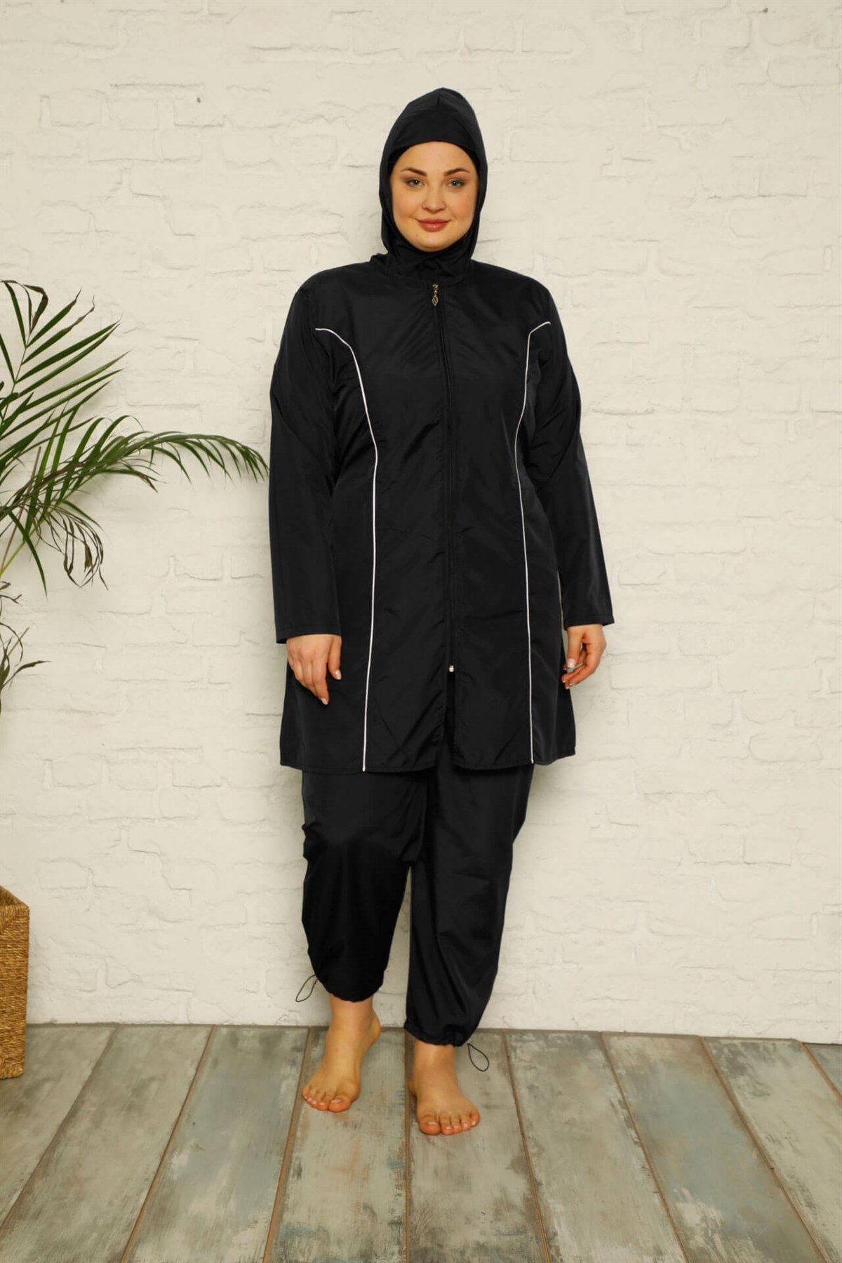 Akbeniz  Tam Tesettür Büyük Beden Mayo 28165