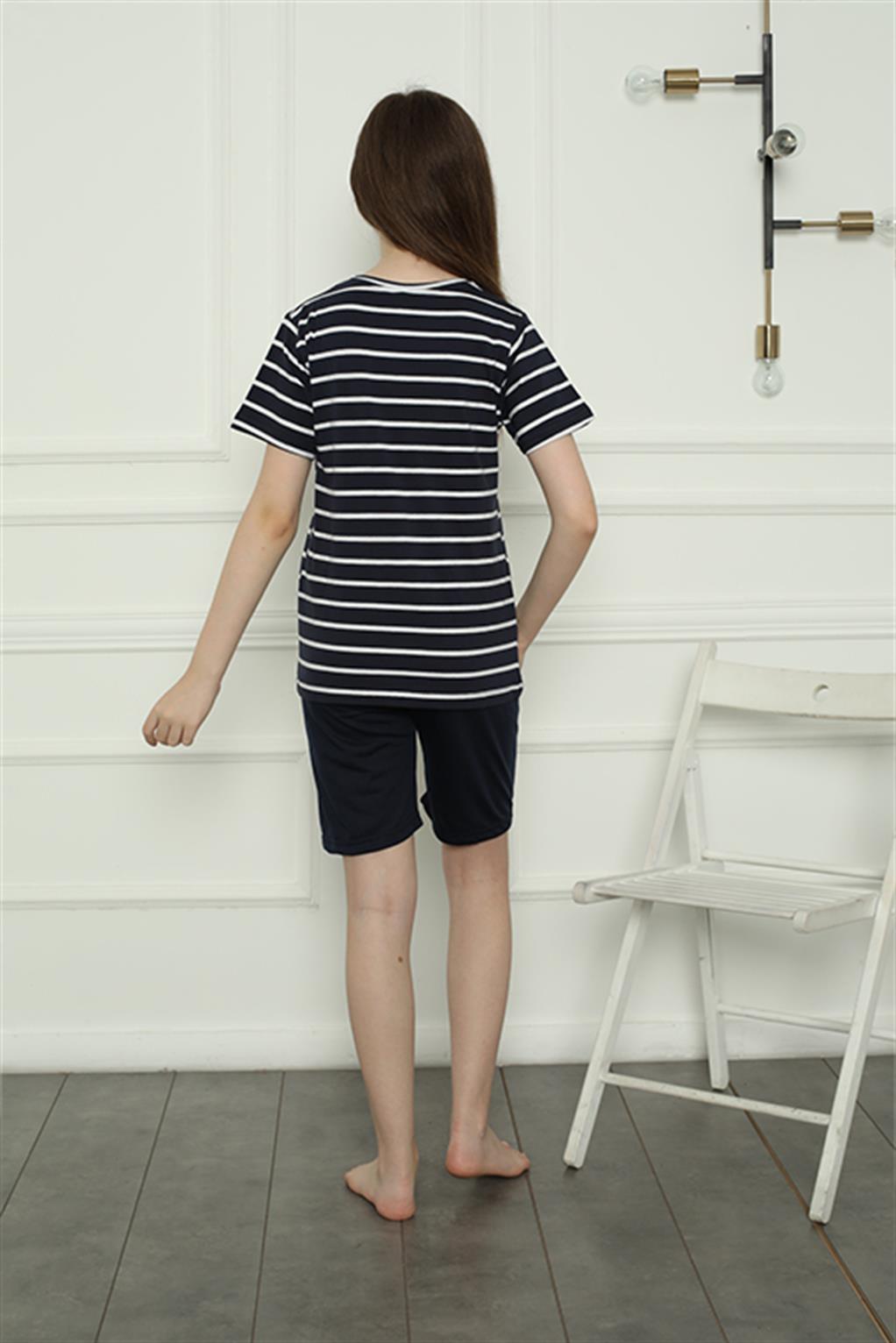 Akbeniz Aile Penye Şortlu Pijama Takım (anne - kız ) 50117 Ayrı Ayrı Satılır . Fiyatları Farklıdır