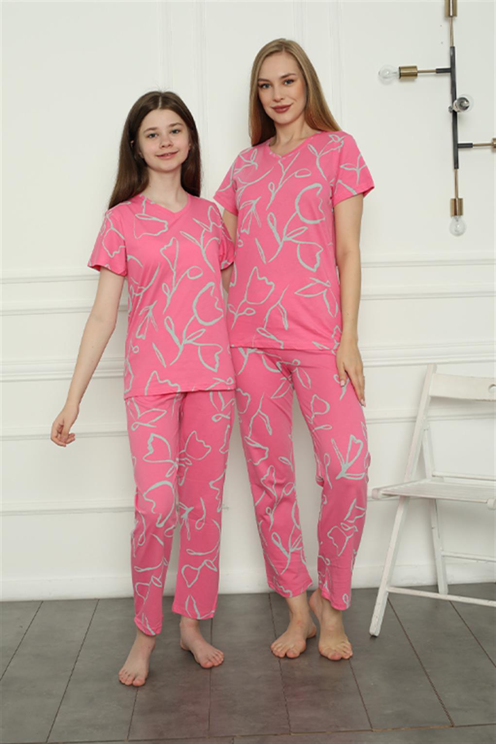 Akbeniz Anne Kız Aile Penye Pijama Takım Ayrı Ayrı Satılır. Fiyatları Farklıdır 50105
