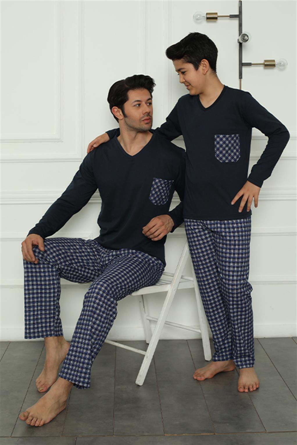 Akbeniz Baba Oğul  Aile Pijama Takım Ayrı Ayrı Satılır Fiyatları Farklıdır 50109