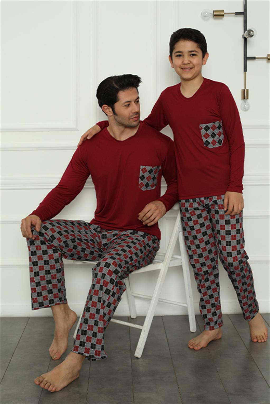 Akbeniz Baba Oğul  Aile Pijama Takım Ayrı Ayrı Satılır Fiyatları Farklıdır 50108