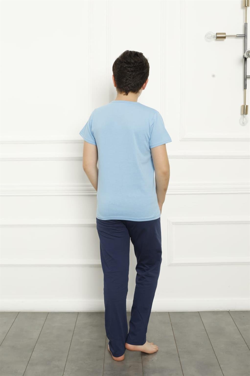 Akbeniz Baba Oğul  Mavi Aile Pijama Takım Ayrı Ayrı Satılır 50102