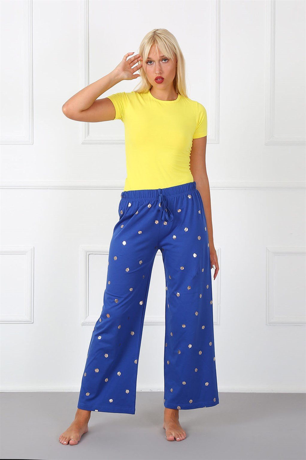 Akbeniz Bayan Penye Bol Paça Pantolon 210013