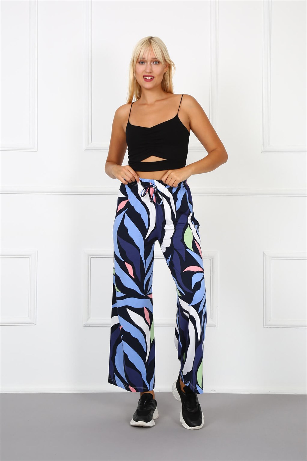 Akbeniz Bayan Penye Bol Paça Pantolon 210038