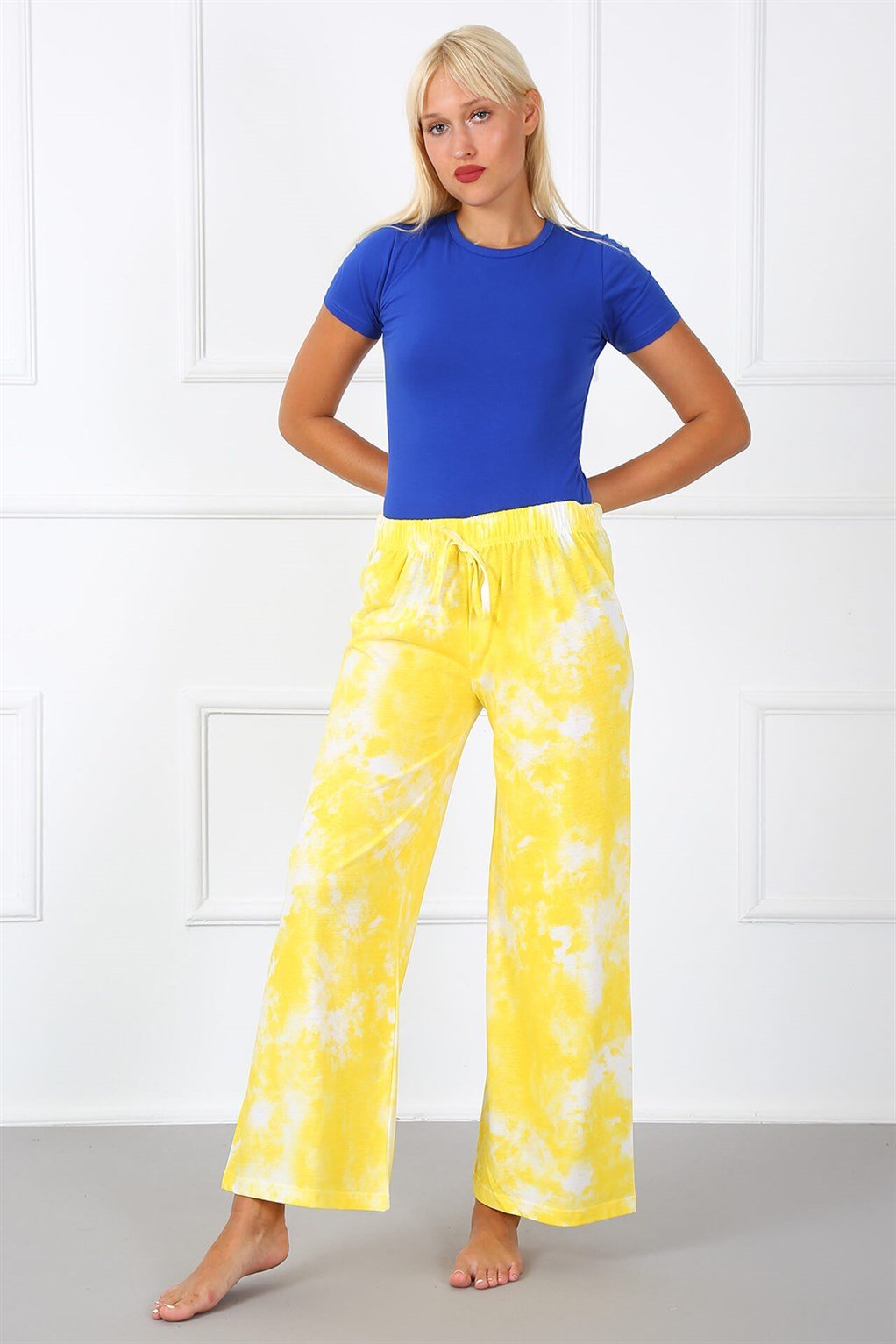 Akbeniz Bayan Penye Bol Paça Pantolon 210016