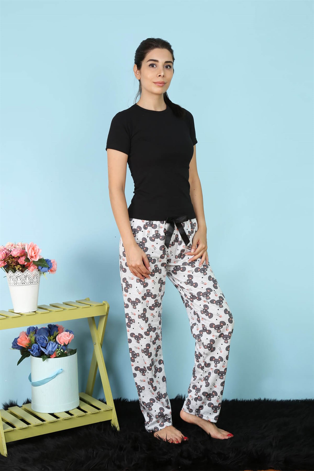Akbeniz Bayan Tek Alt Pijama 27156
