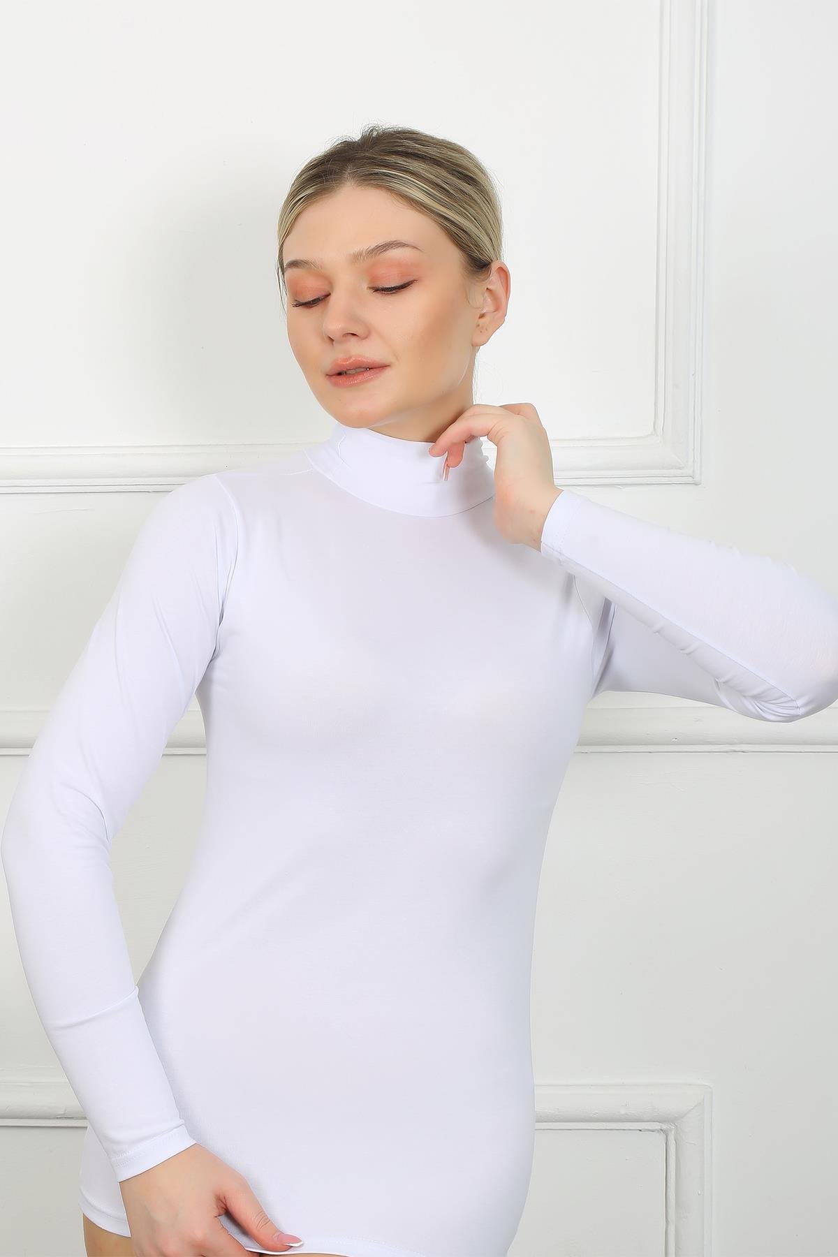 Akbeniz Bayan Uzun Kol Boğazlı Body 247