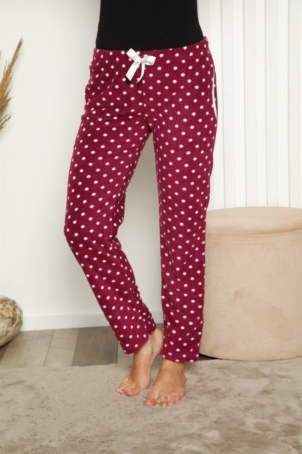 Akbeniz Bayan Welsoft Polar Tek Alt Pijama 27342