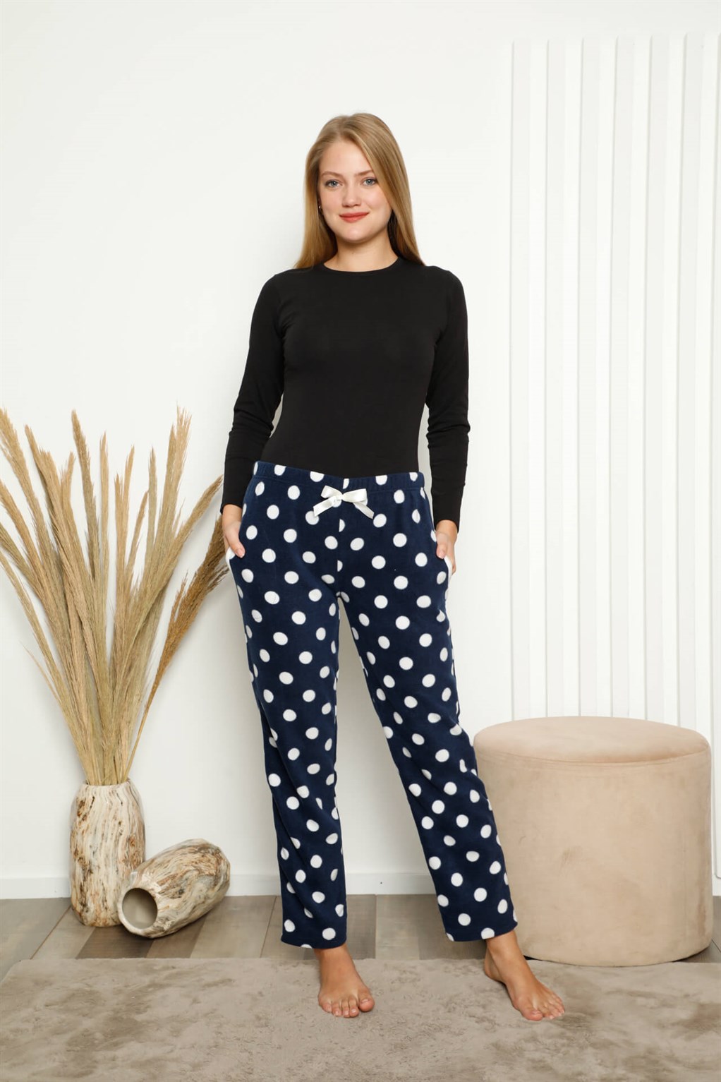 Akbeniz Bayan Welsoft Polar Tek Alt Pijama 27337