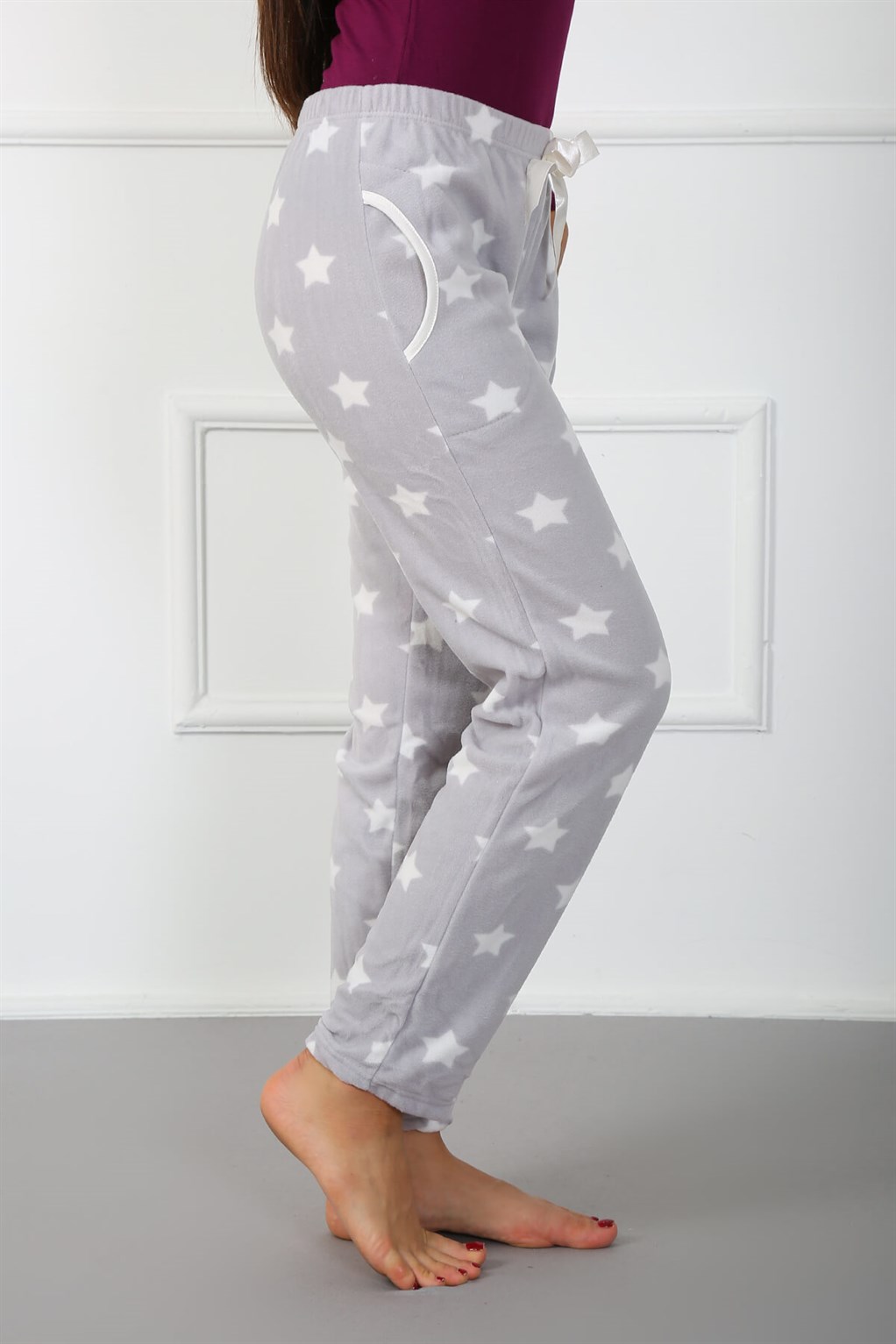 Akbeniz Bayan Welsoft Polar Tek Alt Pijama 210050
