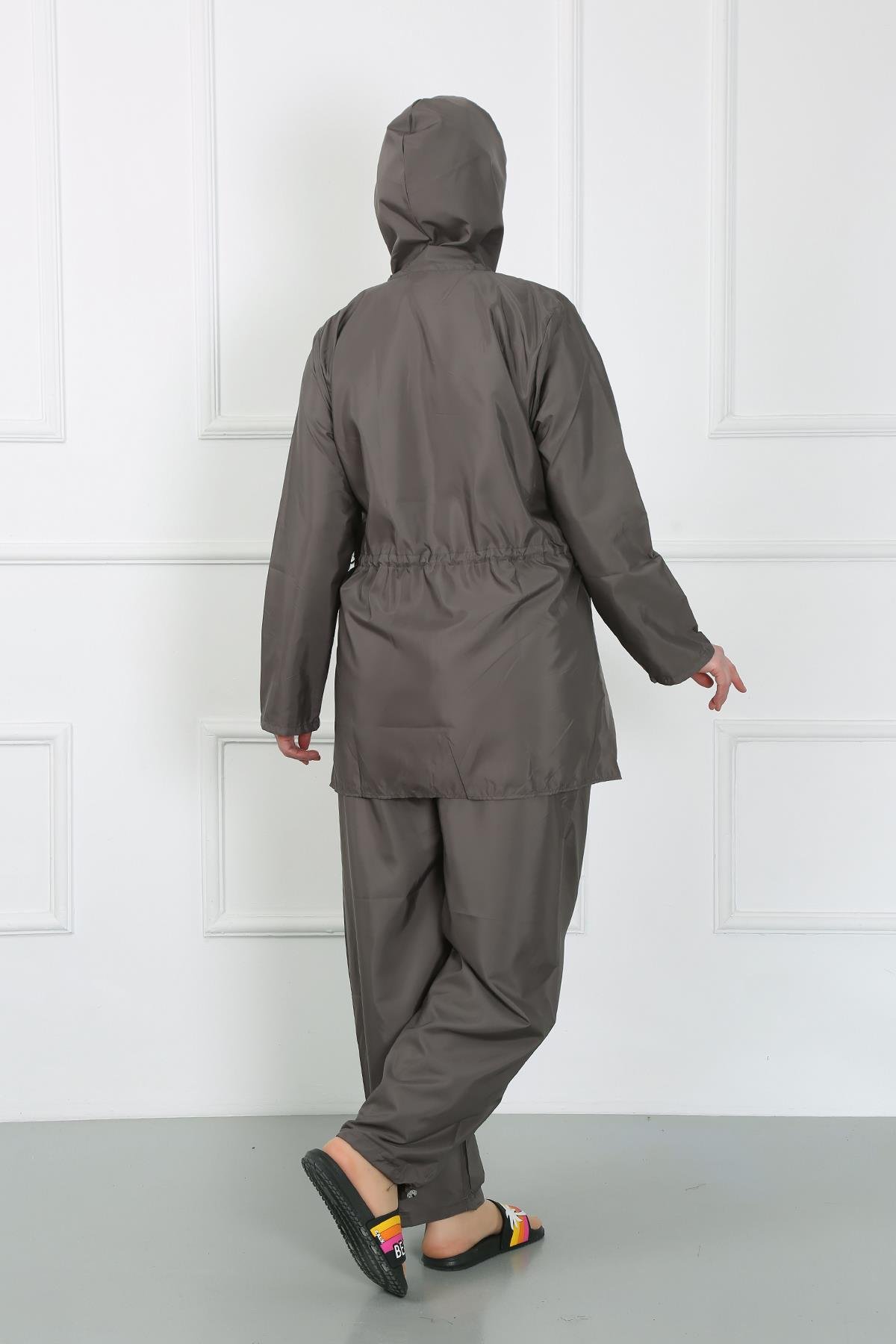 Akbeniz Büyük Beden Tesettür Büyük Mayo Füme 44010